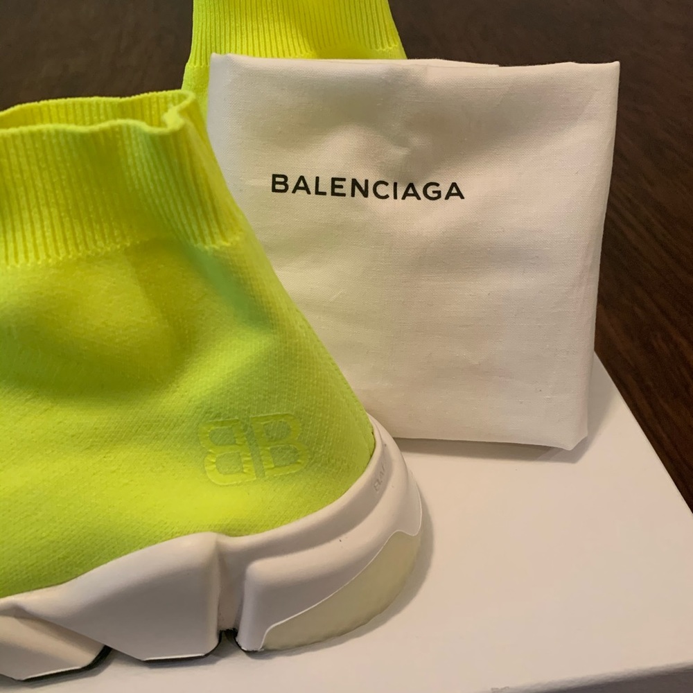 Authentic Neon Balenciaga Sock Sneaker - Picture 5 of 8